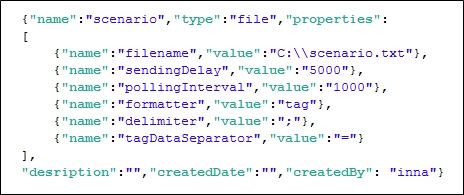 Producer of file type JSON definition