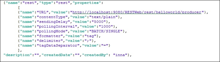 Producer of type REST definition