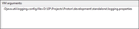 VM argument for logging.properties