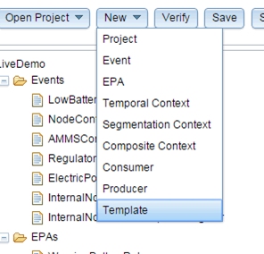 Authoring Tool – Template Menu